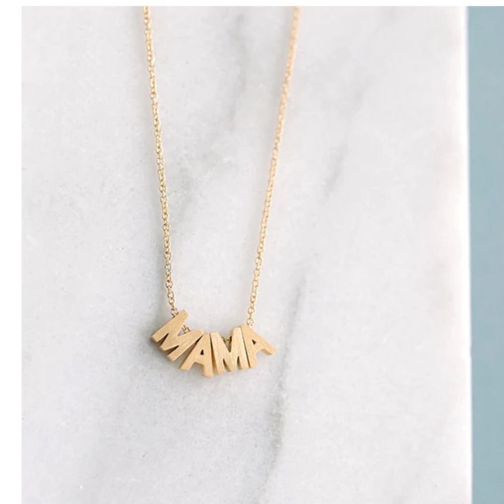 Mama 24k gold plated necklace